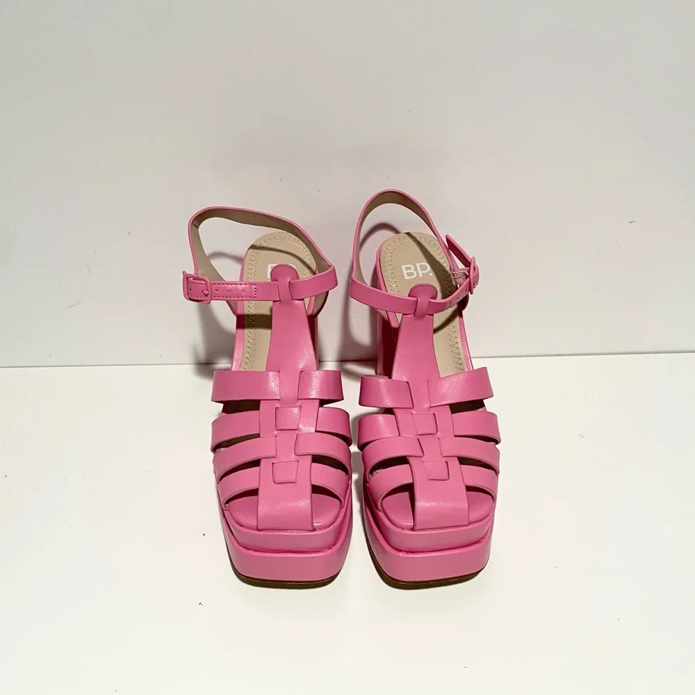BP Amaya Barbie Bubblegum Pink Platform Sandals Bratz Chunky Fisherman Huarache‎